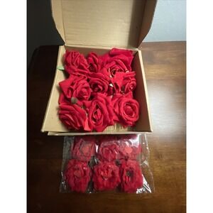 12 Pack Rose Flower Hair Clip Bridal Hair Pins Rose Brooch Flamenco